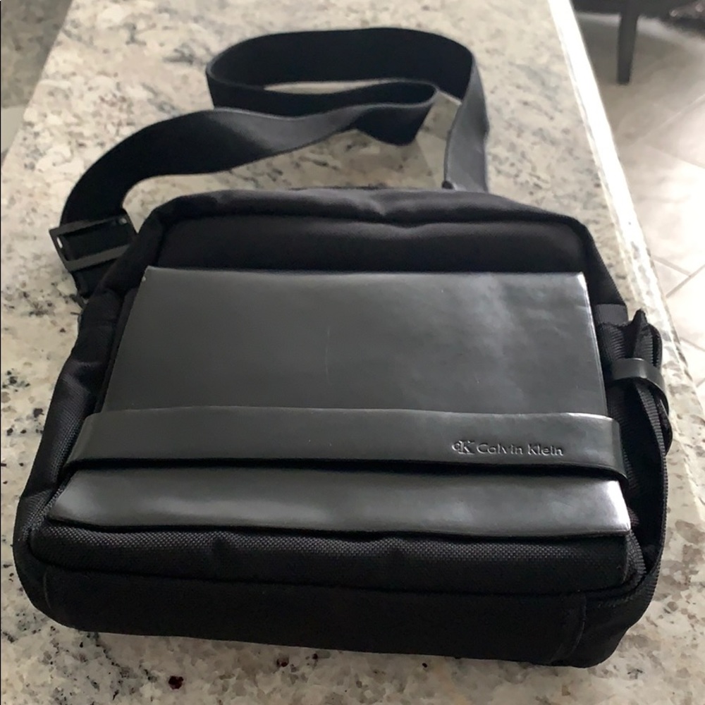 CK Calvin Klein Adjustable Black Messenger Bag